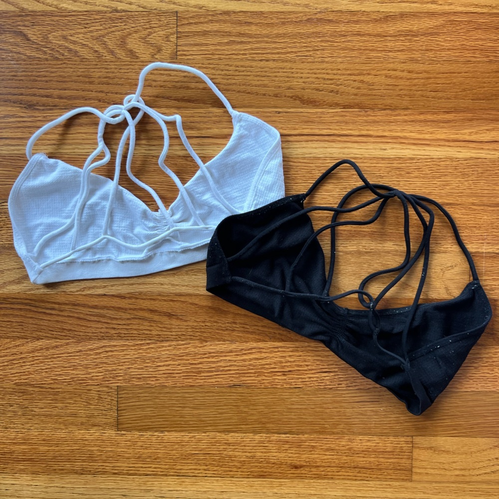 Free People Black and White Bralette Duo - Picture 2 of 2